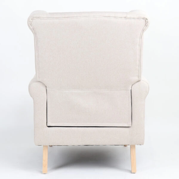 Πολυθρόνα ArteLibre OTTAVIA Μπεζ Ύφασμα 77x80x106cm