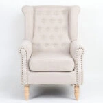 Πολυθρόνα ArteLibre OTTAVIA Μπεζ Ύφασμα 77x80x106cm