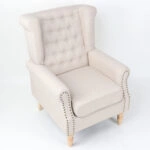 Πολυθρόνα ArteLibre OTTAVIA Μπεζ Ύφασμα 77x80x106cm