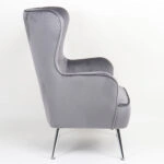 Πολυθρόνα ArteLibre VITTORIA Γκρι Βελούδο 76x79x101cm