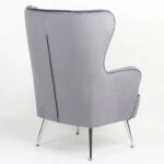 Πολυθρόνα ArteLibre VITTORIA Γκρι Βελούδο 76x79x101cm