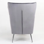 Πολυθρόνα ArteLibre VITTORIA Γκρι Βελούδο 76x79x101cm