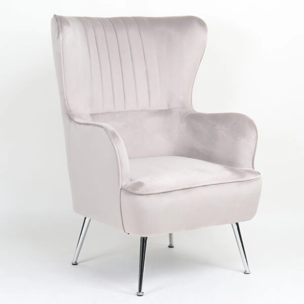 Πολυθρόνα ArteLibre VITTORIA Καφέ Βελούδο 76x79x101cm