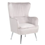 Πολυθρόνα ArteLibre VITTORIA Καφέ Βελούδο 76x79x101cm