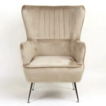 Πολυθρόνα ArteLibre VITTORIA Καφέ Βελούδο 76x79x101cm