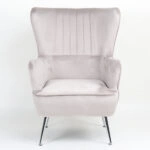 Πολυθρόνα ArteLibre VITTORIA Καφέ Βελούδο 76x79x101cm