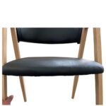 Καρέκλα Τραπεζαρίας ArteLibre SOLANA Μαύρο/Φυσικό PU/Μέταλλο 51x51x81cm