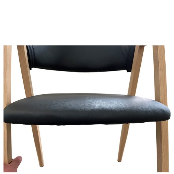 Καρέκλα Τραπεζαρίας ArteLibre SOLANA Μαύρο/Φυσικό PU/Μέταλλο 51x51x81cm