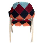 Καρέκλα Τραπεζαρίας ArteLibre SOLANA Patchwork Ύφασμα/Μέταλλο 51x51x81cm