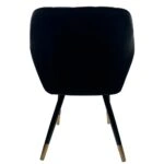 Καρέκλα Τραπεζαρίας ArteLibre ESPERANZA Μαύρο Βελούδο/Μέταλλο 56x60x81cm