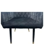 Καρέκλα Τραπεζαρίας ArteLibre ESPERANZA Μαύρο Βελούδο/Μέταλλο 56x60x81cm