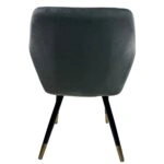 Καρέκλα Τραπεζαρίας ArteLibre ESPERANZA Γκρι/Μαύρο Βελούδο/Μέταλλο 56x60x81cm