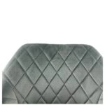 Καρέκλα Τραπεζαρίας ArteLibre ESPERANZA Γκρι/Μαύρο Βελούδο/Μέταλλο 56x60x81cm