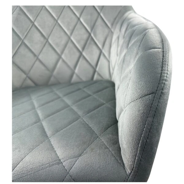 Καρέκλα Τραπεζαρίας ArteLibre ESPERANZA Γκρι/Μαύρο Βελούδο/Μέταλλο 56x60x81cm