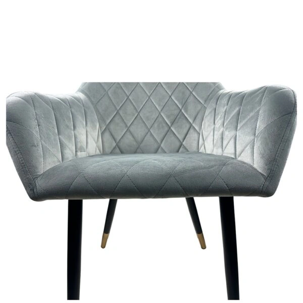 Καρέκλα Τραπεζαρίας ArteLibre ESPERANZA Γκρι/Μαύρο Βελούδο/Μέταλλο 56x60x81cm