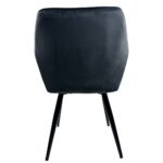 Καρέκλα Τραπεζαρίας ArteLibre FLORENCIA Γκρι/Μαύρο Βελούδο/Μέταλλο 56x60x81cm