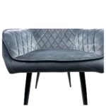 Καρέκλα Τραπεζαρίας ArteLibre FLORENCIA Γκρι/Μαύρο Βελούδο/Μέταλλο 56x60x81cm