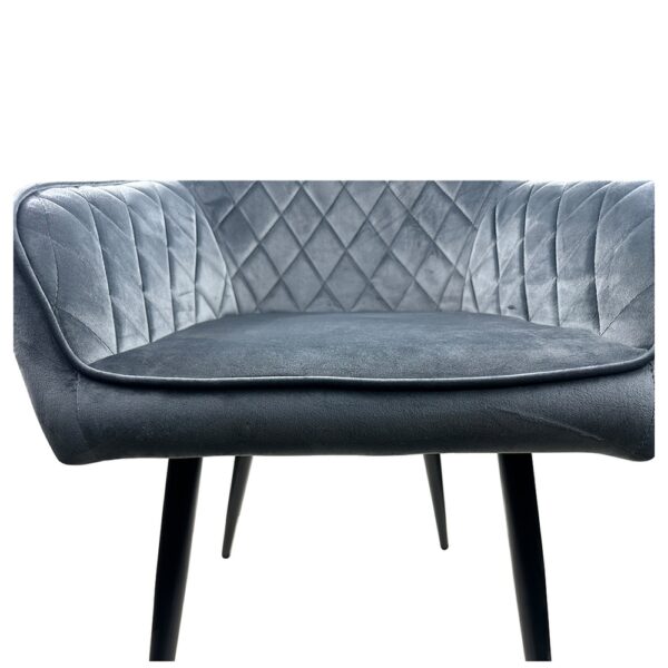 Καρέκλα Τραπεζαρίας ArteLibre FLORENCIA Γκρι/Μαύρο Βελούδο/Μέταλλο 56x60x81cm