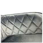 Καρέκλα Τραπεζαρίας ArteLibre FLORENCIA Γκρι/Μαύρο Βελούδο/Μέταλλο 56x60x81cm