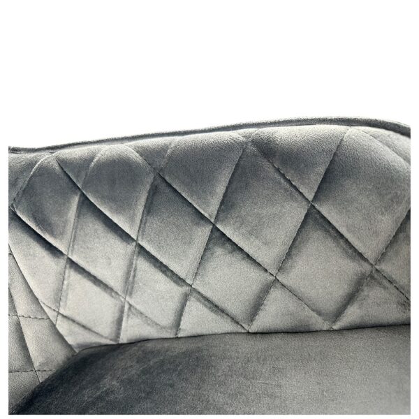 Καρέκλα Τραπεζαρίας ArteLibre FLORENCIA Γκρι/Μαύρο Βελούδο/Μέταλλο 56x60x81cm