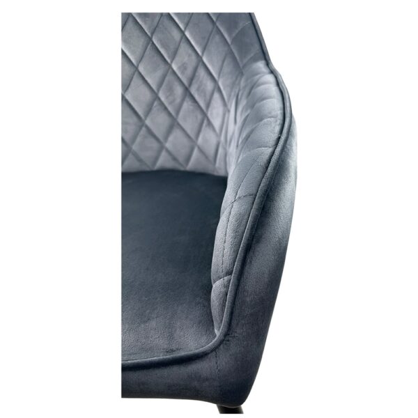 Καρέκλα Τραπεζαρίας ArteLibre FLORENCIA Γκρι/Μαύρο Βελούδο/Μέταλλο 56x60x81cm