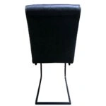 Καρέκλα Τραπεζαρίας ArteLibre ESTRELLA Γκρι/Μαύρο PU/Μέταλλο 43x56x95cm