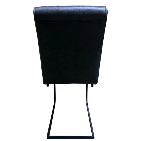 Καρέκλα Τραπεζαρίας ArteLibre ESTRELLA Γκρι/Μαύρο PU/Μέταλλο 43x56x95cm