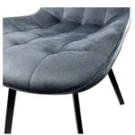 Καρέκλα Τραπεζαρίας ArteLibre BRISA Γκρι/Μαύρο Βελούδο/Μέταλλο 53x60x85cm