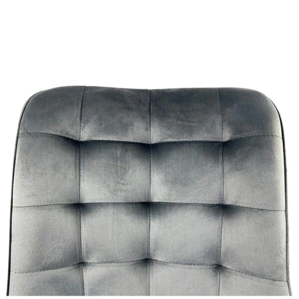 Καρέκλα Τραπεζαρίας ArteLibre BRISA Γκρι/Μαύρο Βελούδο/Μέταλλο 53x60x85cm