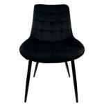 Καρέκλα Τραπεζαρίας ArteLibre BRISA Μαύρο Βελούδο/Μέταλλο 53x60x85cm
