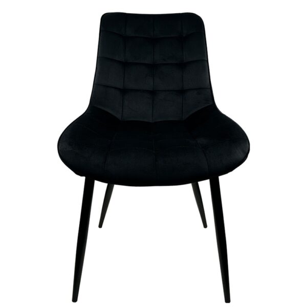 Καρέκλα Τραπεζαρίας ArteLibre BRISA Μαύρο Βελούδο/Μέταλλο 53x60x85cm