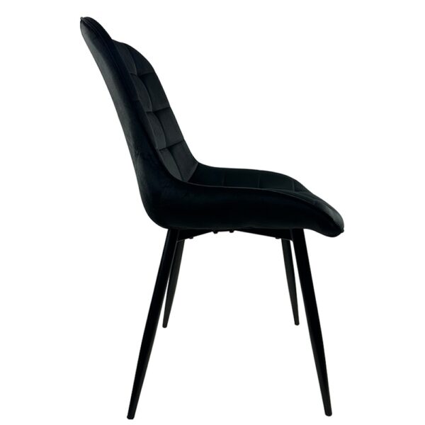 Καρέκλα Τραπεζαρίας ArteLibre BRISA Μαύρο Βελούδο/Μέταλλο 53x60x85cm