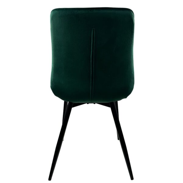 Καρέκλα Τραπεζαρίας ArteLibre BRISA Πράσινο/Μαύρο Βελούδο/Μέταλλο 53x60x85cm