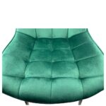 Καρέκλα Τραπεζαρίας ArteLibre BRISA Πράσινο/Μαύρο Βελούδο/Μέταλλο 53x60x85cm