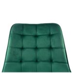 Καρέκλα Τραπεζαρίας ArteLibre BRISA Πράσινο/Μαύρο Βελούδο/Μέταλλο 53x60x85cm