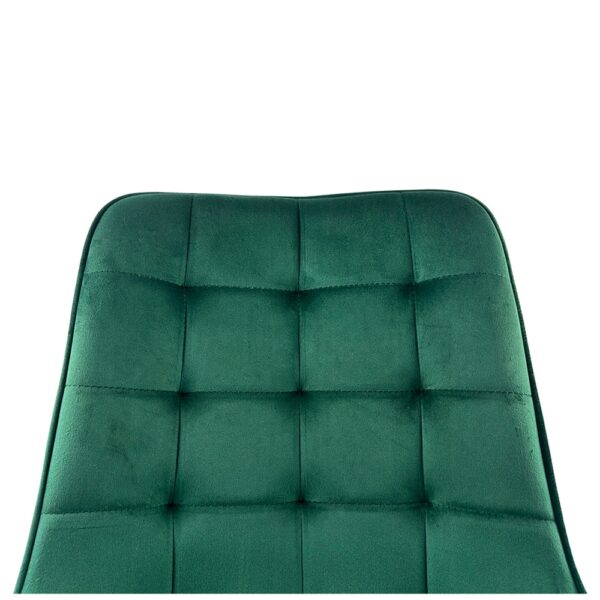 Καρέκλα Τραπεζαρίας ArteLibre BRISA Πράσινο/Μαύρο Βελούδο/Μέταλλο 53x60x85cm