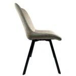 Καρέκλα Τραπεζαρίας ArteLibre MILONGA Μπεζ/Μαύρο PU/Μέταλλο 55x61x88cm