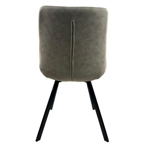 Καρέκλα Τραπεζαρίας ArteLibre MILONGA Μπεζ/Μαύρο PU/Μέταλλο 55x61x88cm