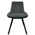 Καρέκλα Τραπεζαρίας ArteLibre MILONGA Γκρι/Μαύρο PU/Μέταλλο 55x61x88cm