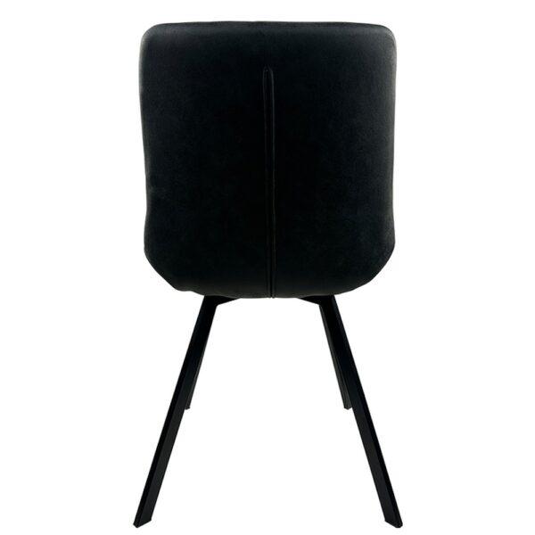 Καρέκλα Τραπεζαρίας ArteLibre MILONGA Γκρι/Μαύρο PU/Μέταλλο 55x61x88cm