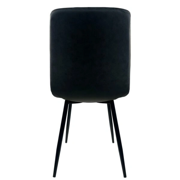 Καρέκλα Τραπεζαρίας ArteLibre YUCARIA Ανθρακί/Μαύρο PU/Μέταλλο 44x55x86cm