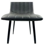 Καρέκλα Τραπεζαρίας ArteLibre YUCARIA Ανθρακί/Μαύρο PU/Μέταλλο 44x55x86cm