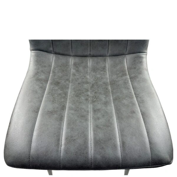 Καρέκλα Τραπεζαρίας ArteLibre YUCARIA Ανθρακί/Μαύρο PU/Μέταλλο 44x55x86cm