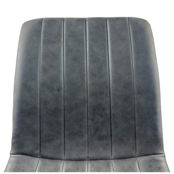 Καρέκλα Τραπεζαρίας ArteLibre YUCARIA Ανθρακί/Μαύρο PU/Μέταλλο 44x55x86cm