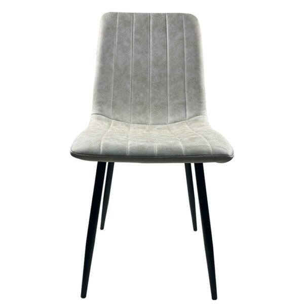 Καρέκλα Τραπεζαρίας ArteLibre YUCARIA Μπεζ/Μαύρο PU/Μέταλλο 44x55x86cm