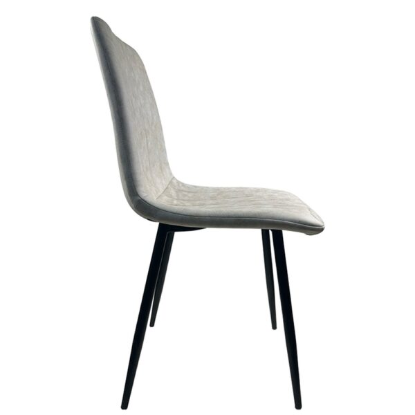 Καρέκλα Τραπεζαρίας ArteLibre YUCARIA Μπεζ/Μαύρο PU/Μέταλλο 44x55x86cm