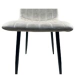 Καρέκλα Τραπεζαρίας ArteLibre YUCARIA Μπεζ/Μαύρο PU/Μέταλλο 44x55x86cm