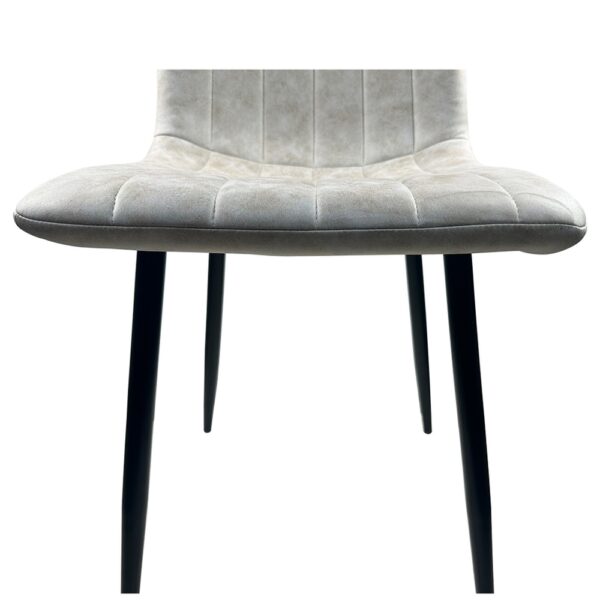 Καρέκλα Τραπεζαρίας ArteLibre YUCARIA Μπεζ/Μαύρο PU/Μέταλλο 44x55x86cm