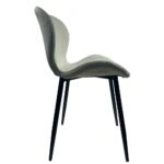 Καρέκλα Τραπεζαρίας ArteLibre RIOJA Sand/Μαύρο Ύφασμα/Μέταλλο 46x50x80cm