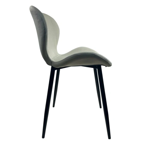 Καρέκλα Τραπεζαρίας ArteLibre RIOJA Sand/Μαύρο Ύφασμα/Μέταλλο 46x50x80cm